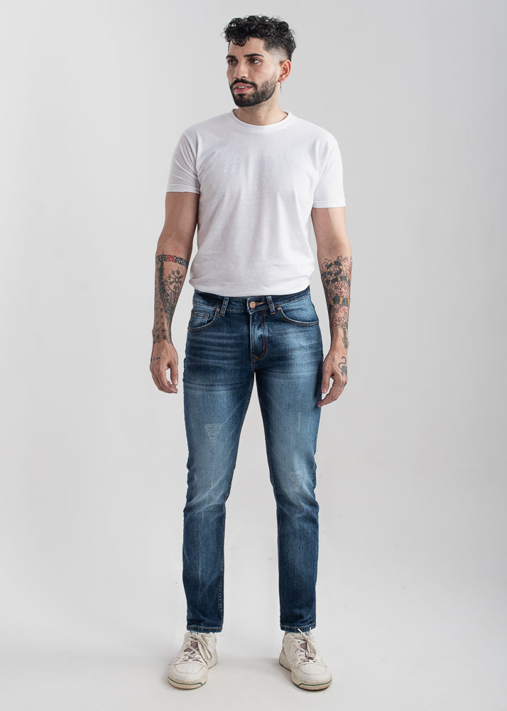 Denim stretch (D-blu) cotton jeans ( b2b leftover)